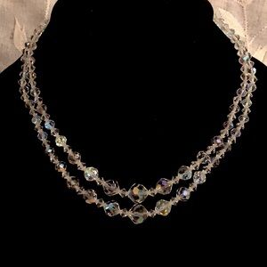 Vintage Crystal Double Strand Necklace